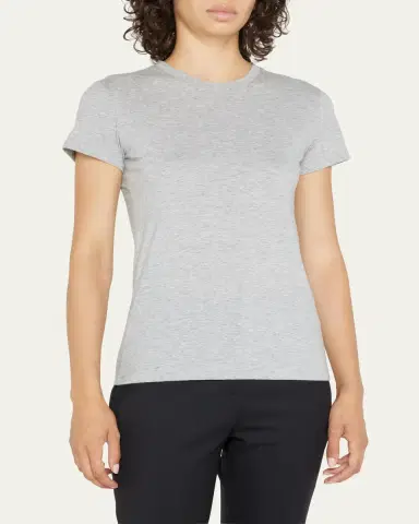 Vince Essential Crewneck Pima Cotton Tee | Thumbnail 4