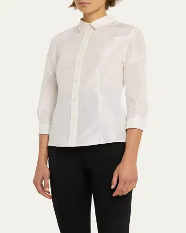 Carolina Herrera Taffeta Button-Front Shirt | Thumbnail 4