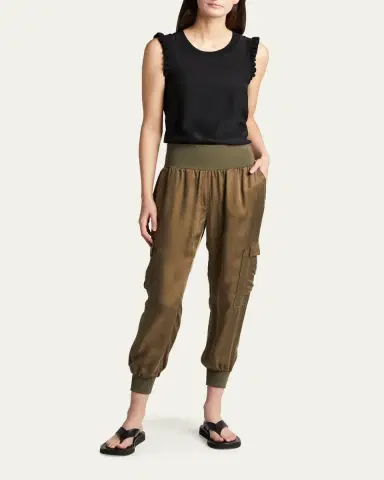 Cinq à Sept Tous Les Jours Lenore Crewneck Sleeveless Silk Top | Thumbnail 2