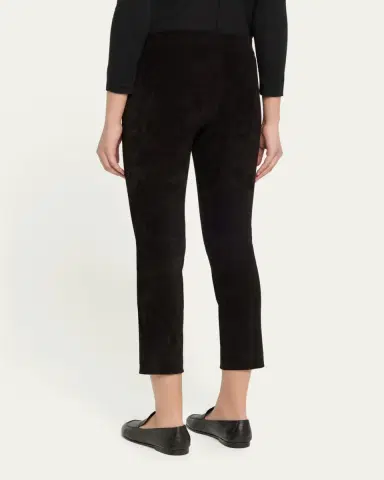 Vince Stretch-Suede Split Hem Crop Pants | Thumbnail 3 Vince Stretch-Suede Split Hem Crop Pants | Thumbnail 3
