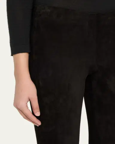 Vince Stretch-Suede Split Hem Crop Pants | Thumbnail 5 Vince Stretch-Suede Split Hem Crop Pants | Thumbnail 5