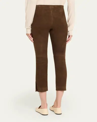 Vince Stretch-Suede Split Hem Crop Pants | Thumbnail 7 Vince Stretch-Suede Split Hem Crop Pants | Thumbnail 7