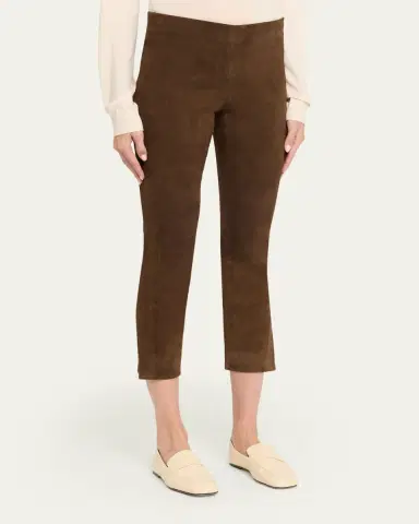 Vince Stretch-Suede Split Hem Crop Pants | Thumbnail 8 Vince Stretch-Suede Split Hem Crop Pants | Thumbnail 8