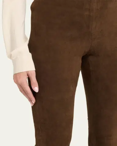 Vince Stretch-Suede Split Hem Crop Pants | Thumbnail 9 Vince Stretch-Suede Split Hem Crop Pants | Thumbnail 9