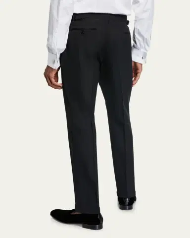 Ralph Lauren Purple Label Gregory Hand-Tailored Tuxedo Trouser | Thumbnail 3 Ralph Lauren Purple Label Gregory Hand-Tailored Tuxedo Trouser | Thumbnail 3