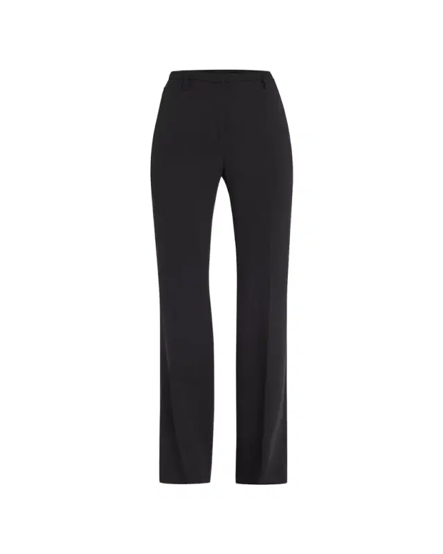Farrah Boot-Cut Mid-Rise Wool Pants