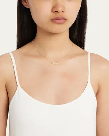 Sydney Evan Gold Diamond Love Necklace, Small | Thumbnail 2 Sydney Evan Gold Diamond Love Necklace, Small | Thumbnail 2