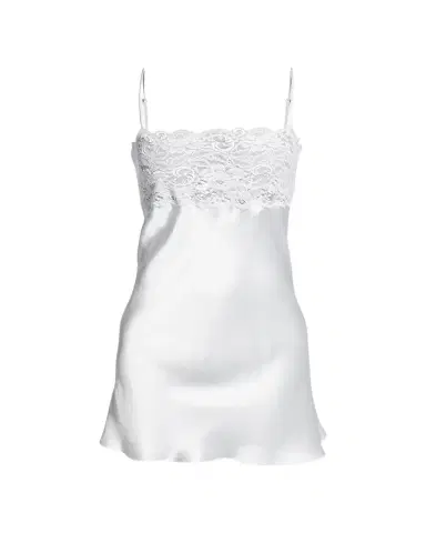 Christine Lingerie Bijoux Lace-Trim Silk Chemise | Thumbnail 1