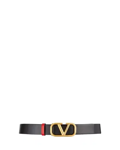 Valentino Garavani VLogo Reversible Leather Belt, 30mm | Thumbnail 1