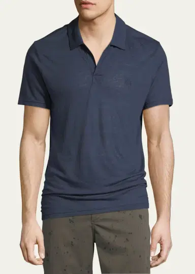 Vilebrequin Men's Pyramid Linen Polo Shirt | Thumbnail 5
