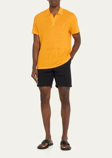 Vilebrequin Men's Pyramid Linen Polo Shirt | Thumbnail 8