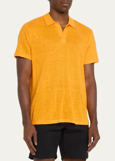 Vilebrequin Men's Pyramid Linen Polo Shirt | Thumbnail 10