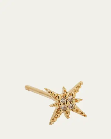 Sydney Evan Starburst Diamond Single Stud Earring | Thumbnail 3