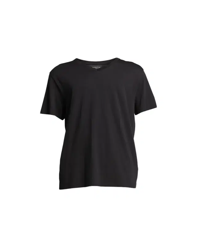 Vince Short-Sleeve V-Neck Jersey T-Shirt, Gray