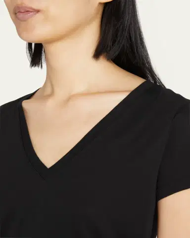 Vince Essential Pima Cotton V-Neck Tee | Thumbnail 5 Vince Essential Pima Cotton V-Neck Tee | Thumbnail 5
