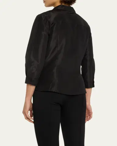 Carolina Herrera Taffeta Button-Front Shirt | Thumbnail 3
