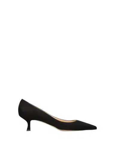 Manolo Blahnik 50mm Srila Suede Kitten Heel Pumps | Thumbnail 1 Manolo Blahnik 50mm Srila Suede Kitten Heel Pumps | Thumbnail 1