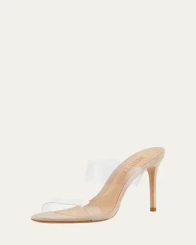 Schutz Ariella Strappy See-Through Vinyl Slide High-Heel Sandals | Thumbnail 2