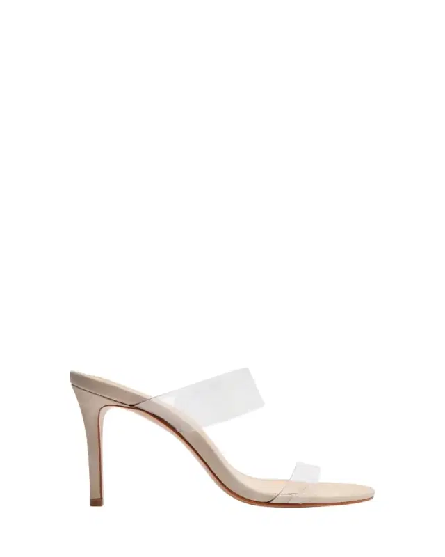 Schutz Ariella Strappy See-Through Vinyl Slide High-Heel Sandals