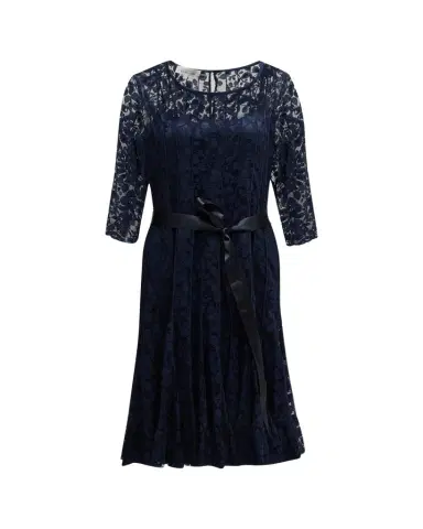 Rickie Freeman for Teri Jon 3/4-Sleeve Lace Overlay Cocktail Dress | Thumbnail 1