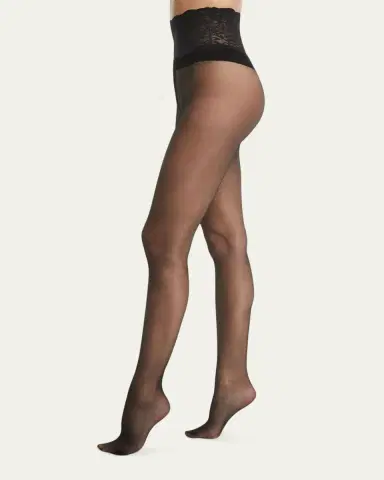 Commando Sexy Sheer Lace-Waist Tights | Thumbnail 2