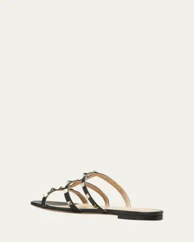 Valentino Garavani Rockstud Caged Flat Slide Sandals | Thumbnail 4