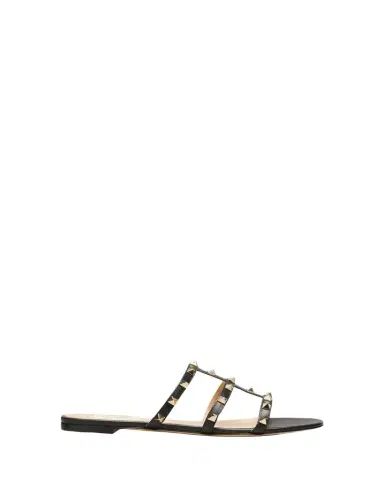 Valentino Garavani Rockstud Caged Flat Slide Sandals | Thumbnail 1