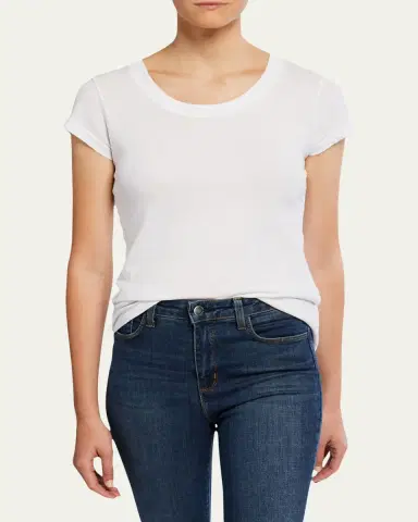 L'Agence Cory Scoop-Neck Tee | Thumbnail 3