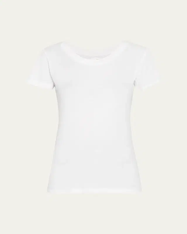 L'AGENCE Cory Scoop-Neck Tee