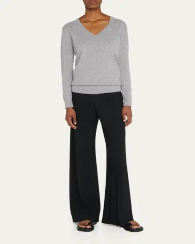 Vince Weekend V-Neck Cashmere Pullover Sweater | Thumbnail 2
