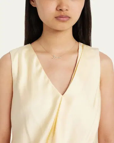 Sydney Evan Large 14k Yellow Gold & Diamond Love Necklace | Thumbnail 2 Sydney Evan Large 14k Yellow Gold & Diamond Love Necklace | Thumbnail 2