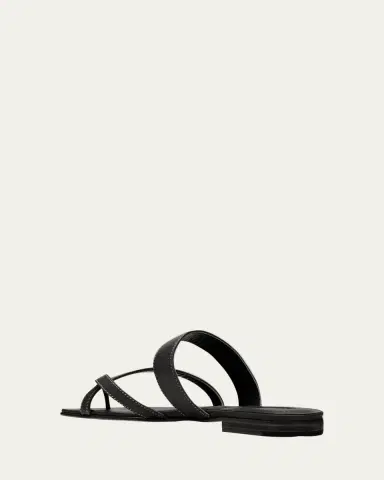 Manolo Blahnik Susa Flat Leather Sandals | Thumbnail 4