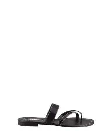 Manolo Blahnik Susa Flat Leather Sandals | Thumbnail 1