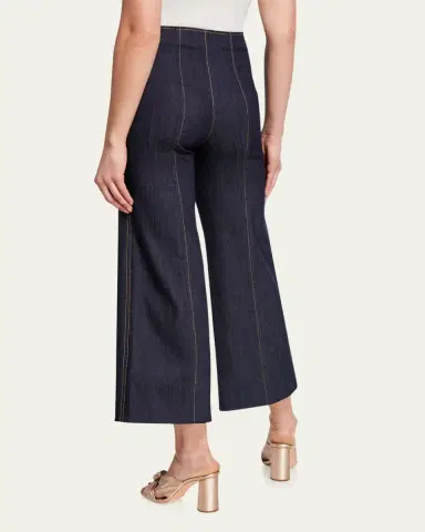 Cinq à Sept Azure Wide-Leg Stitched Pants | Thumbnail 3