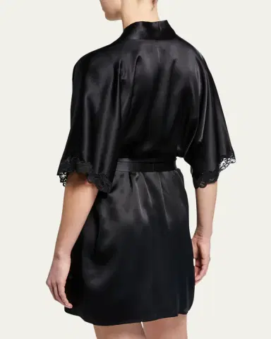 Christine Lingerie Bijoux Short Silk Robe | Thumbnail 3 Christine Lingerie Bijoux Short Silk Robe | Thumbnail 3