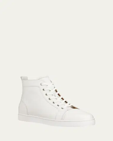 Christian Louboutin Men's Louis Leather High-Top Sneakers | Thumbnail 2
