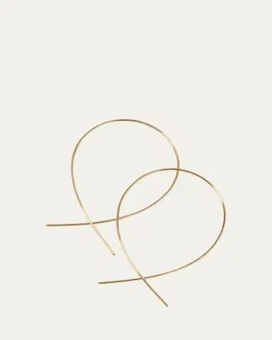 Lana 14K Gold Small Upside Down Hoop Earrings | Thumbnail 4