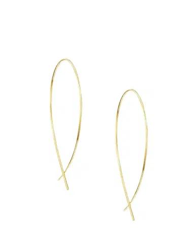 Lana 14K Gold Small Upside Down Hoop Earrings | Thumbnail 1