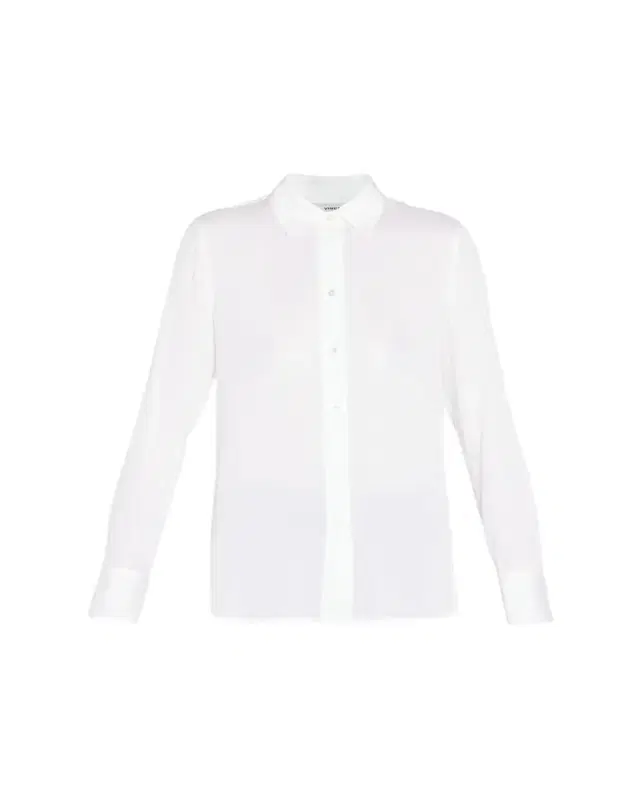 Vince Slim-Fit Long-Sleeve Stretch-Silk Blouse