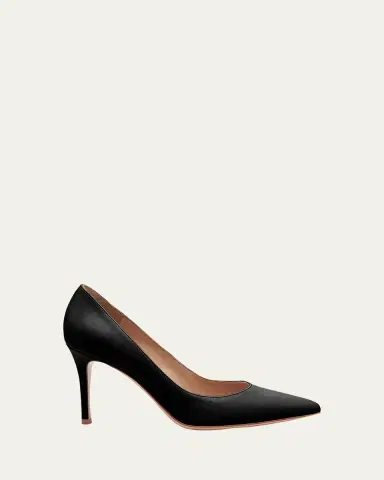 Gianvito Rossi Gianvito 85 Vitello Leather Point-Toe Pumps | Thumbnail 6