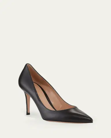 Gianvito Rossi Gianvito 85 Vitello Leather Point-Toe Pumps | Thumbnail 7