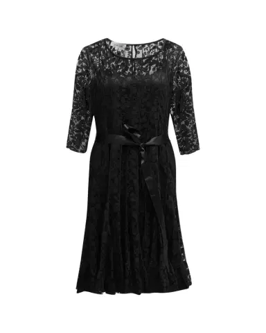 Rickie Freeman for Teri Jon 3/4-Sleeve Lace Overlay Cocktail Dress | Thumbnail 1