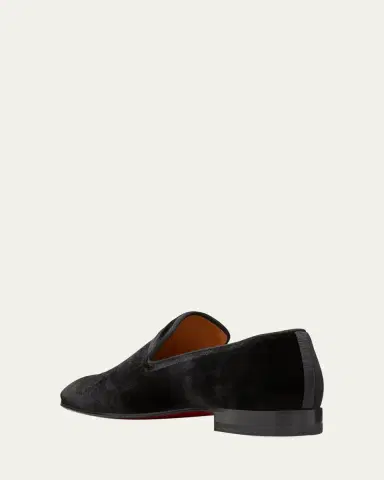 Christian Louboutin Men's Dandelion Velvet Loafers | Thumbnail 4
