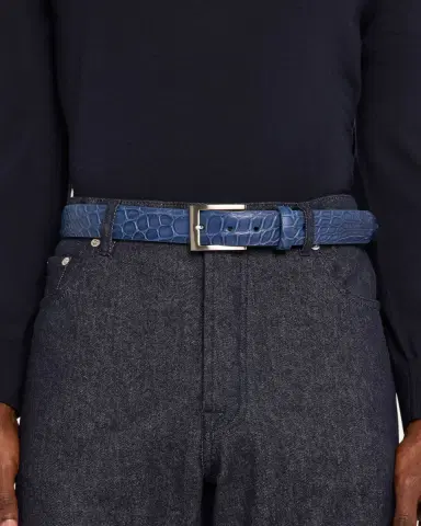 W. Kleinberg Men's Matte Alligator Belt | Thumbnail 2