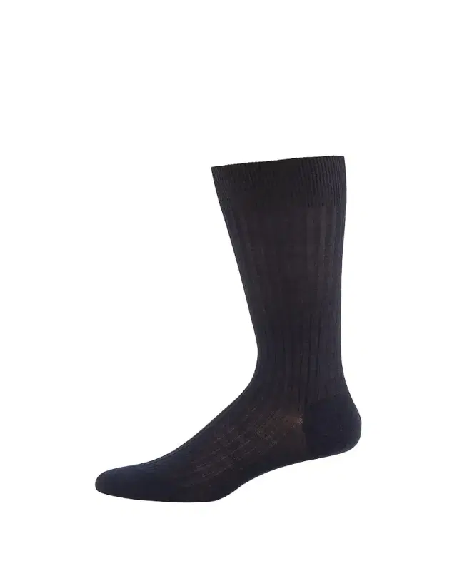 Men's Laburnum Ribbed Wool Mid-Calf Socks