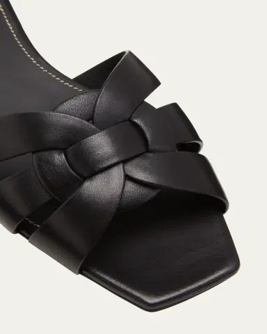 Saint Laurent Woven Leather Sandal Slide | Thumbnail 4 Saint Laurent Woven Leather Sandal Slide | Thumbnail 4