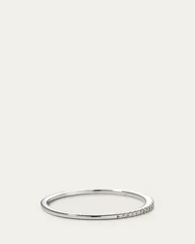 Lana 14K Gold Thin Flawless Diamond Stack Ring | Thumbnail 3