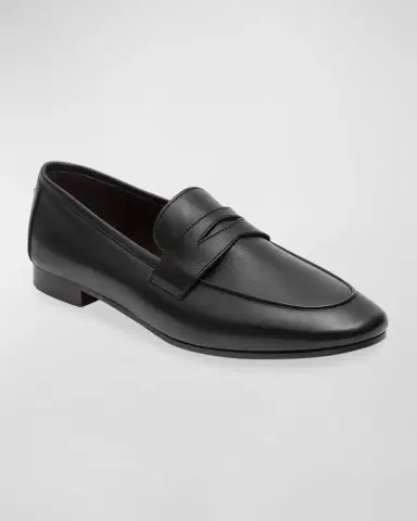 Bougeotte Flaneur Leather Flat Penny Loafers | Thumbnail 2 Bougeotte Flaneur Leather Flat Penny Loafers | Thumbnail 2