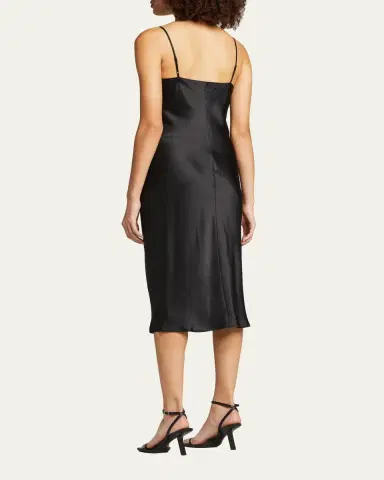 L'Agence Jodie V-Neck Silk Slip Dress | Thumbnail 3