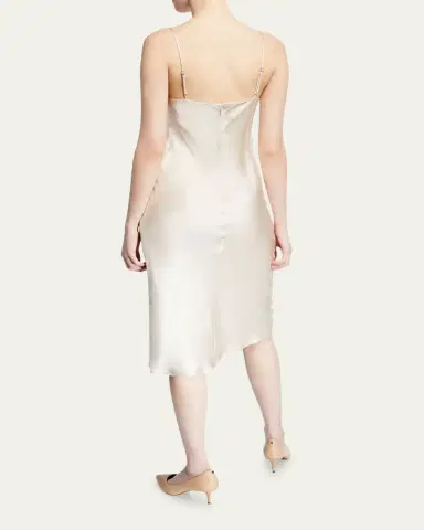 L'Agence Jodie V-Neck Silk Slip Dress | Thumbnail 7